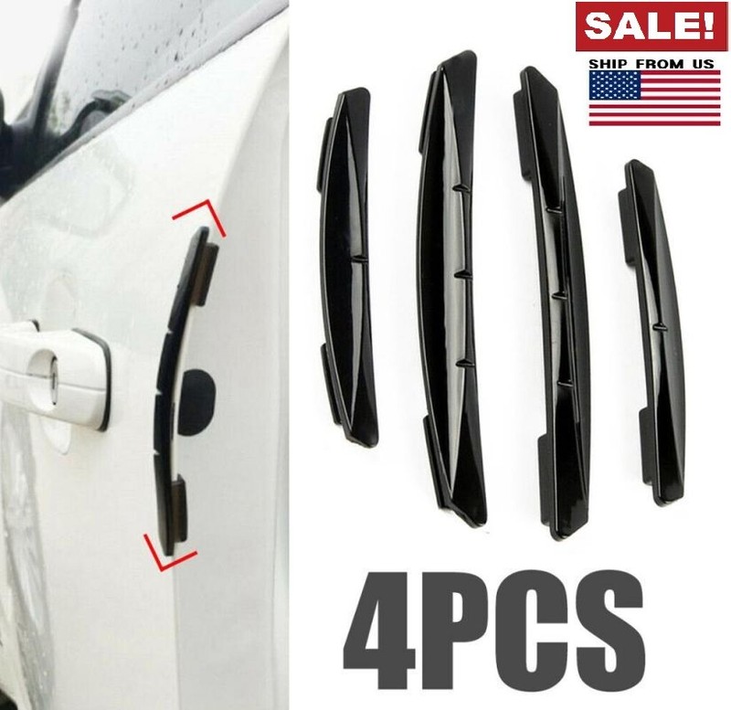 4 Pcs/Set Car Door Edge Scratch Protector Anti-Collision Guard Strip Cover US gallery