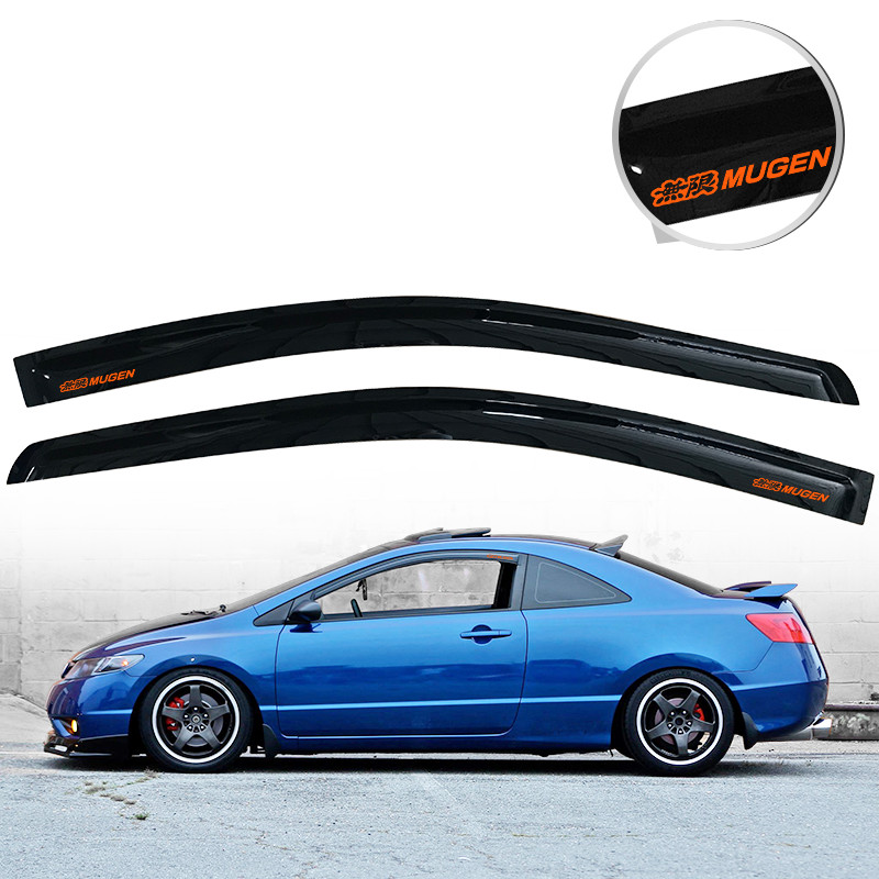 Fits 06-11 Honda Civic Coupe Window Visor Rain Guard Shade Deflector w/ Mugen