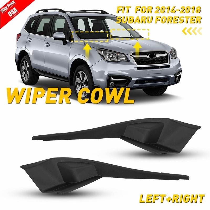 Front Windshield Wiper Cowl Covers Panels Trims For Subaru Forester SK 2019-2021