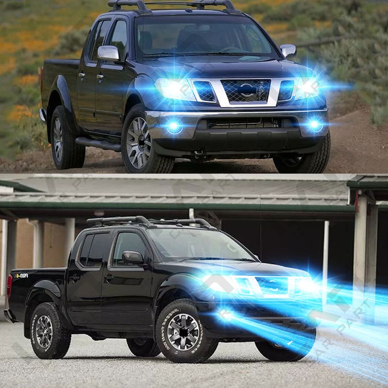 For Nissan Frontier 2005-2018 – 4PC 8000K LED Headlight Hi-Low + Fog Light Bulbs