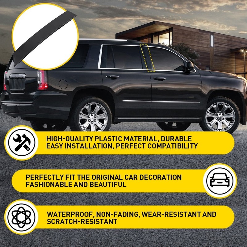 For 15-18 Cadillac Escalade Chevrolet Tahoe Door Applique B Pillar Molding Trim gallery