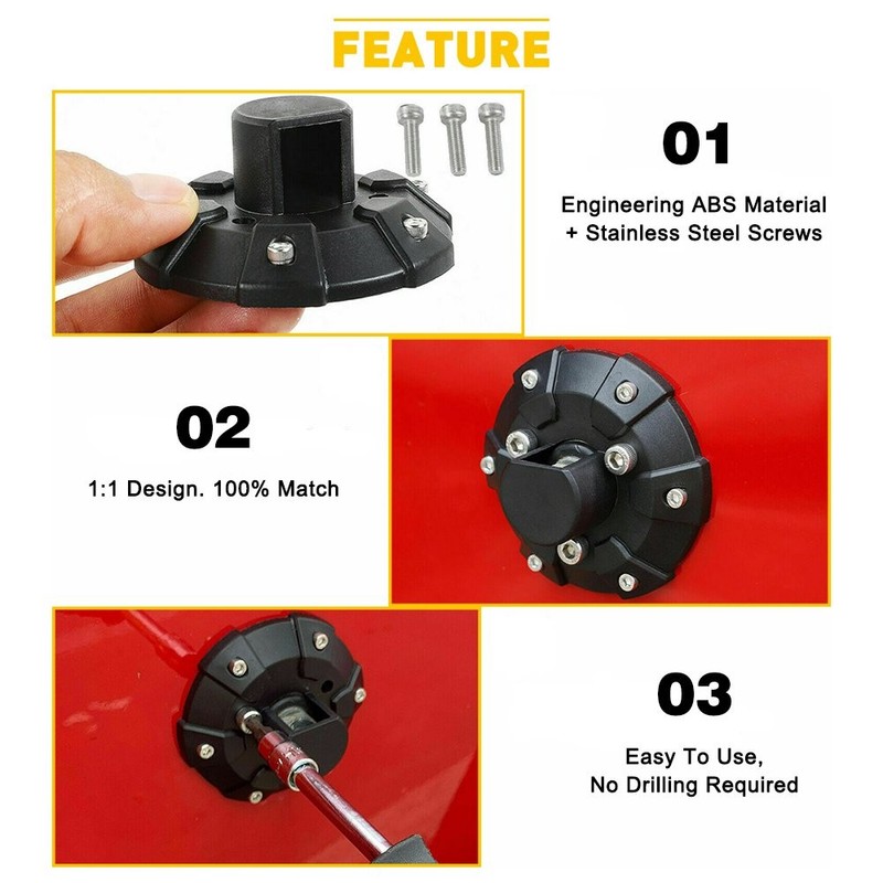 Black Base Antenna Cover For Jeep Wrangler JK JL JT 07-21 Car Auto Accessories gallery
