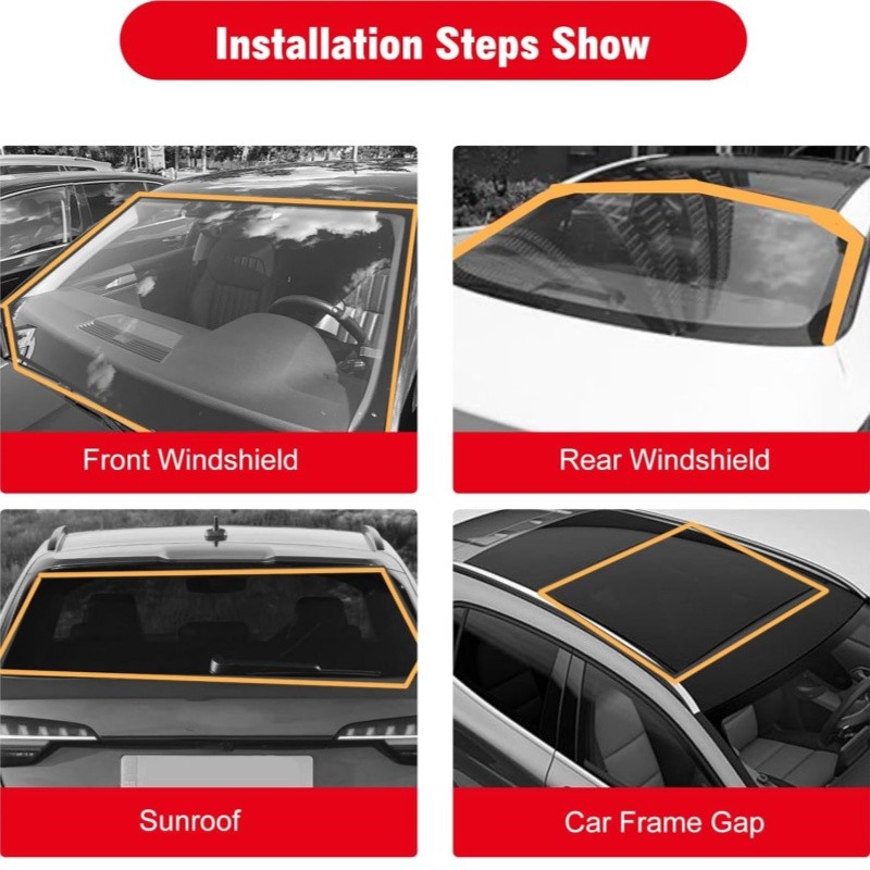 T-Shape Car Rubber Seal Strip Windshield&Sunroof Edge Moulding Weatherstrip 30mm gallery