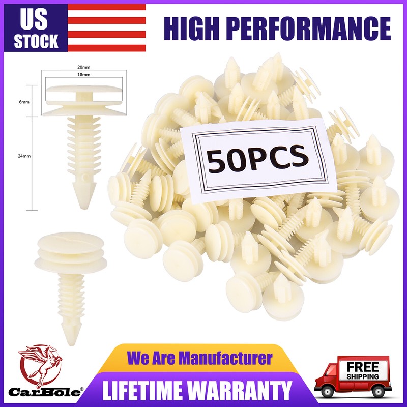 50pcs Car Door Panel Retainer Clips Rivet for GM 15960325 GMC & Chevrolet Chevy