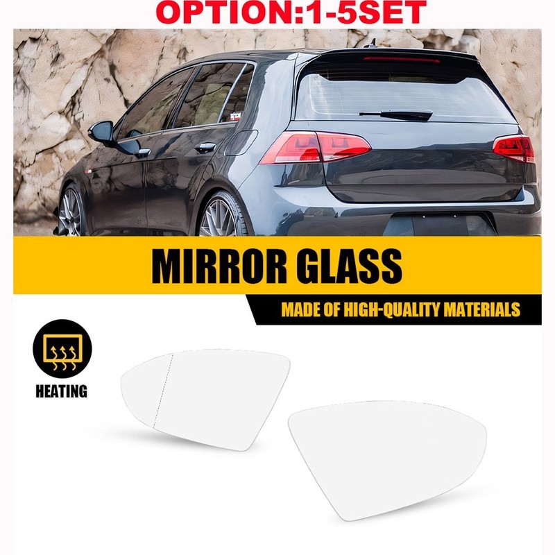 Left Right Side Power Heated Mirror Glass For Volkswagen Golf 2015-21 VW1325117