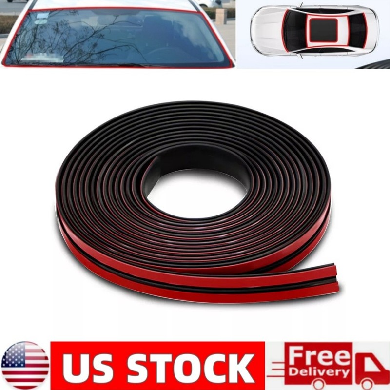 T-Shape Car Rubber Seal Strip Windshield&Sunroof Edge Moulding Weatherstrip 30mm
