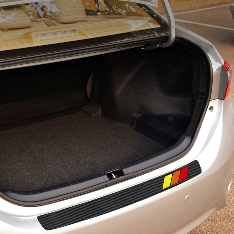 Rear Bumper Protector Guard Cover Trim Sill Plate Trunk For Toyota Rubber Pad gallery