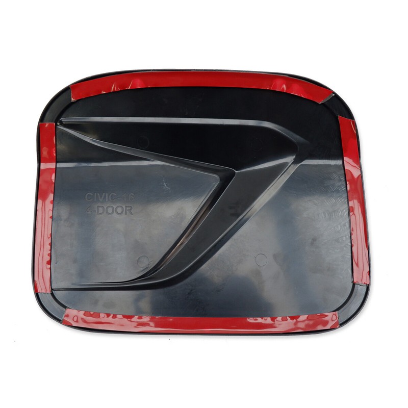 Fuel Oil Tank Cap Cover Trim Black Carbon H1 For Honda Civic FC 4Dr 2016 2018 gallery
