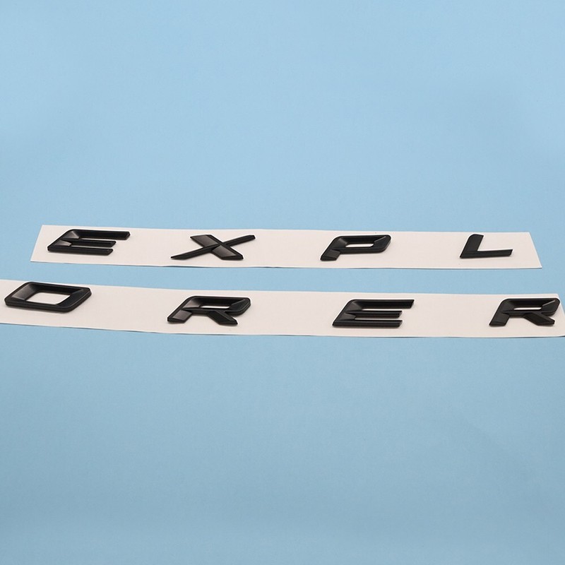 For 2011-2024 Explorer Sport Pkg Hood Emblem Letters Decal Gloss Black outline gallery