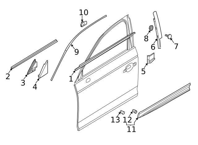 Genuine Audi Belt Molding 80A-853-283-M-T94 gallery