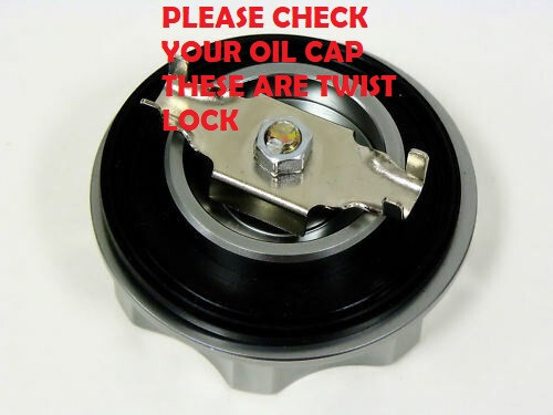 BLACK ENGINE OIL FILLER CAP FOR MITSUBISHI ECLIPSE LANCER CARBON FIBER RALLIART gallery