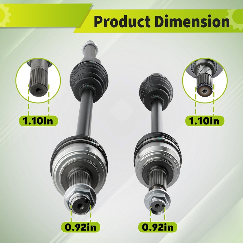 CV Axle Shaft Front Left & Right Set for 2020-2023 Nissan Sentra Auto CVT Trans gallery