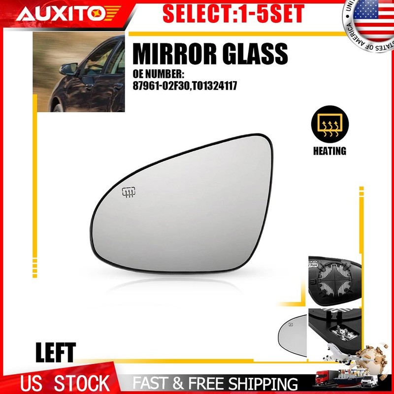 Driver Side Left Heated Mirror Glass Fit Toyota Corolla 14-18 19 TO1324117 1-5X