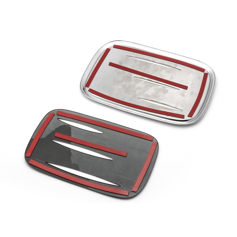 Fuel Oil Gas Tank Cover Cap Trim Chrome & Carbon Fiber Steel For Honda CRV 5th gallery