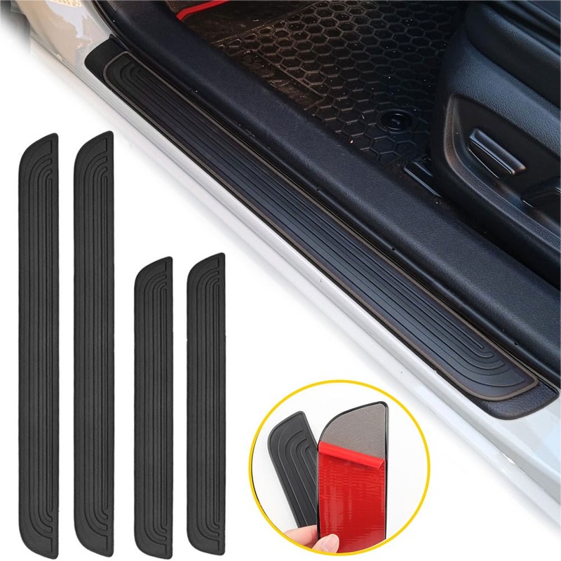4pcs For Volvo Accessories 2.36inch Car Door Sill Step Protector Cover Sticker