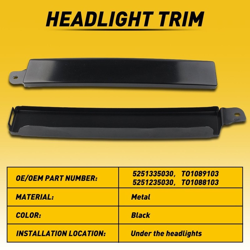 For 2006-2009 4Runner Toyota Front Bumper Headlight Filler Trim Accessories USA gallery