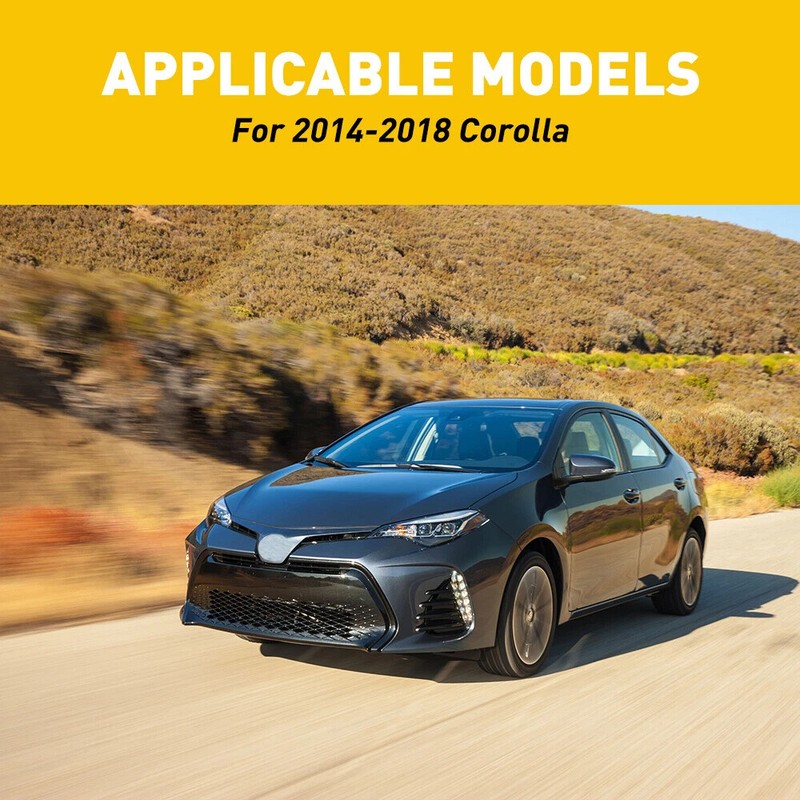 For Toyota Corolla 14-2018 Black Window Pillar Post Door Trim Cover Replacement gallery