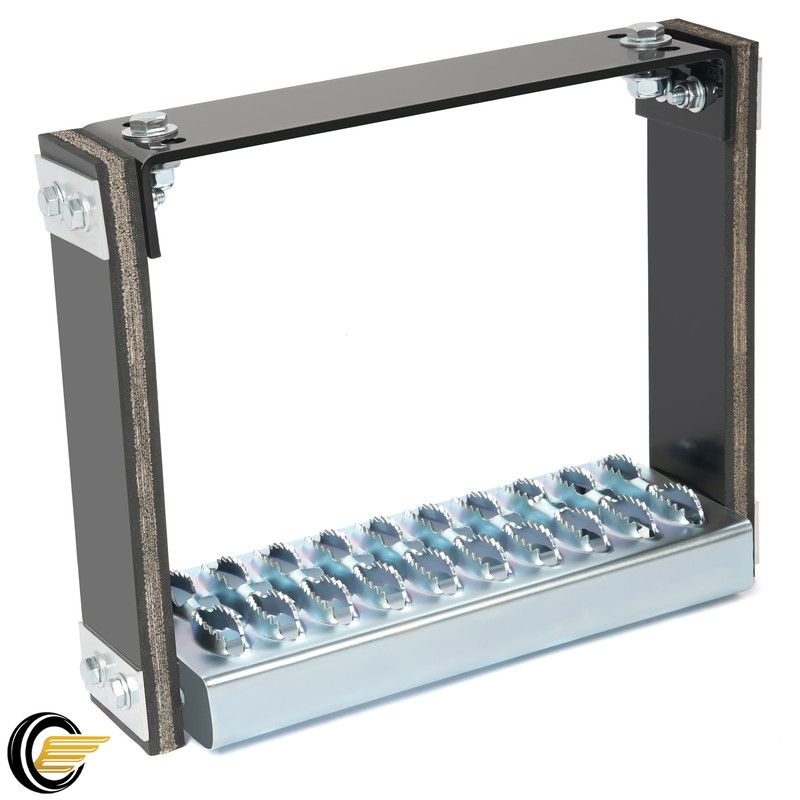 Universal Flexible Truck Side Step w/Galvanized Diamond Deck-Span Tread Steel