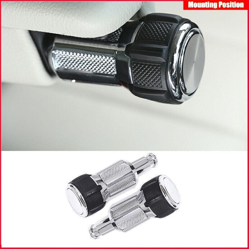 For Range Rover L405 2013-2020 Silver Zinc Alloy Central Seat Armrest Knob 2PCS