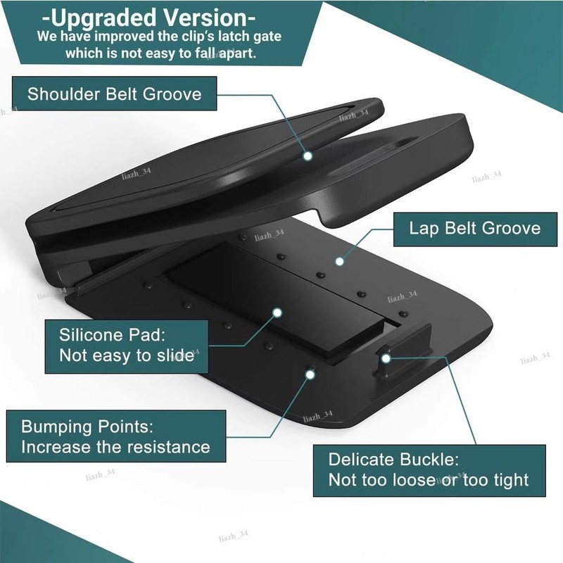 2x/Set Car Accessories Seat Belt Adjuster Seat Belt Clamp Seat Belt Locking Clip gallery