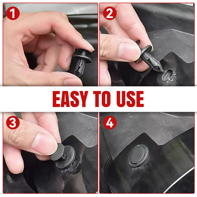 100pcs Universal Car Bumper Body Clips Door Panel Clips Fastener Fender Push Pin gallery