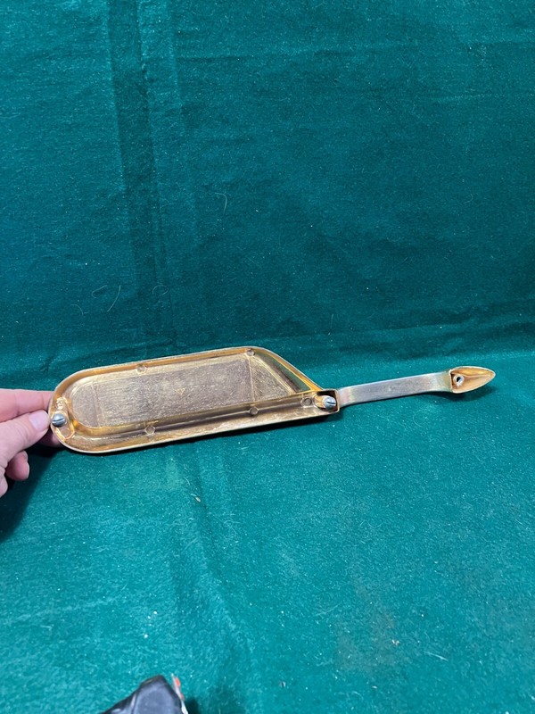 Vintage RAT ROD REPURPOSE GRAB HANDLE Trim IRONRITE EMBLEM 16" gallery