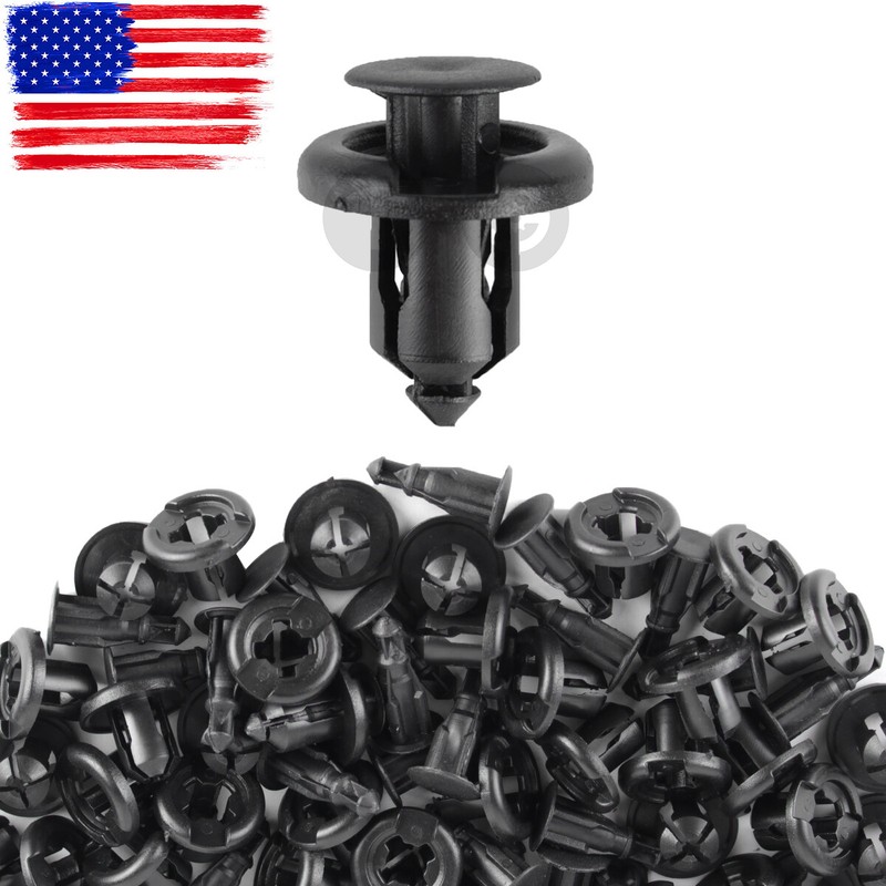 50 Pcs Plastic Nylon Screw Fender Rivet Fastener Bumper Clip Retainer For Honda