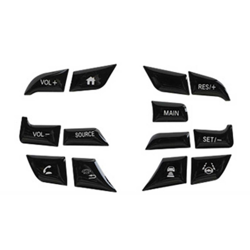 13pcs Black Steering Wheel Button Frame Trim For Honda Accord 10Th 2018-2021 gallery