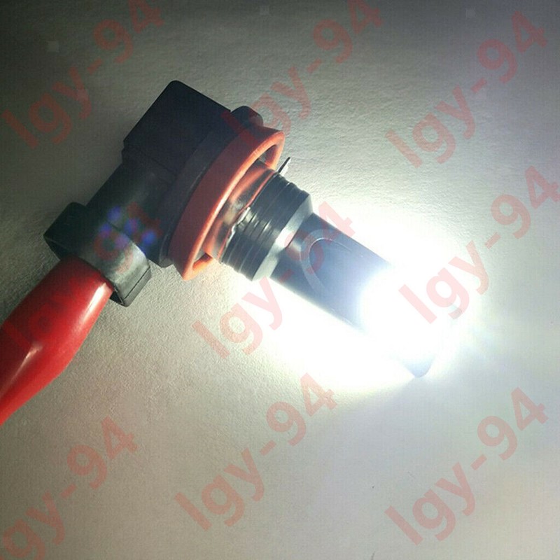 For BMW E90 325 328 335i - 2PC 6000K White H11 H8 LED Fog Light Bulbs Kit BF gallery