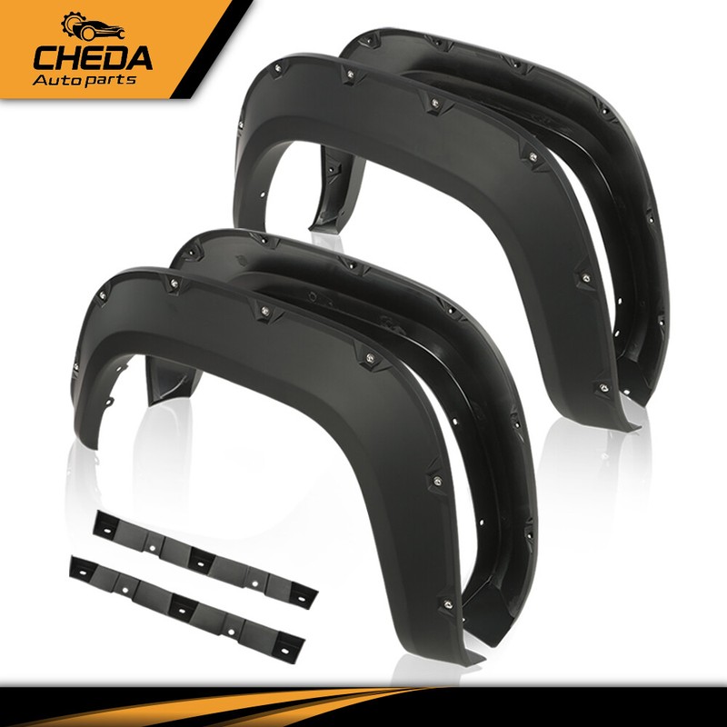 4Pcs Fit For 2016-2022 Toyota Tacoma Pocket Rivet Black Wheel Fender Flares