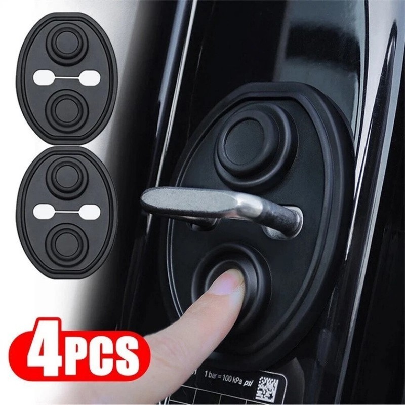 4 Car Door Lock Protective Cover Silicone Shockproof Cushion Trim Accessories*-% gallery
