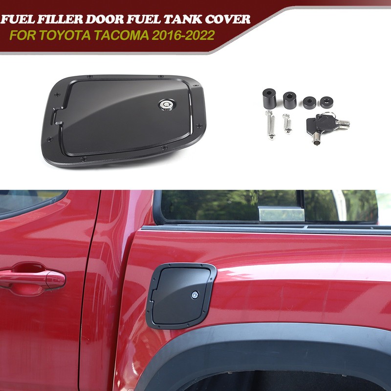 Fuel Filler Door Locking Gas Tank Cap Cover W/ Lock For Toyota Tacoma 2016-2022