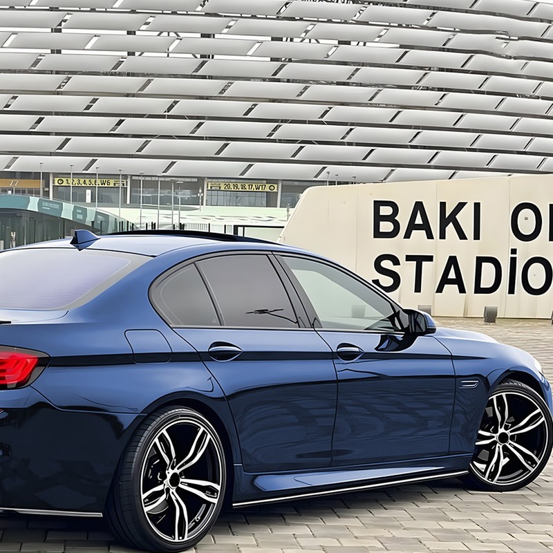 Gloss Black Side Skirt Extension Cover For BMW 5 Series F10 F11 M Sport 11-17 gallery