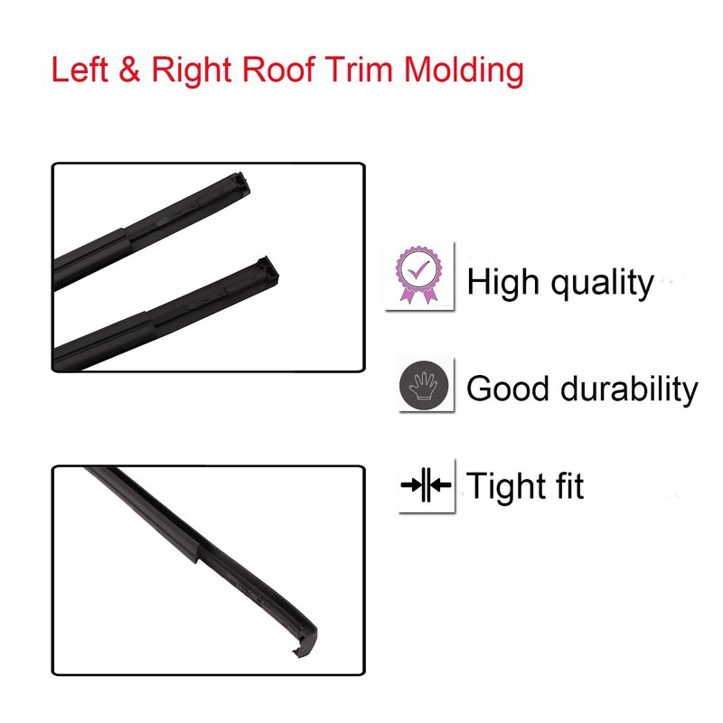 Black Roof Trim Molding Kit Fit for 2014 2015 2016 2017 Toyota Corolla Sedan gallery