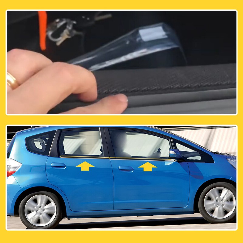 For 2008 2009-2013 Honda Fit Jazz 4PCS Door Belt Weather Strip Molding Sea M gallery