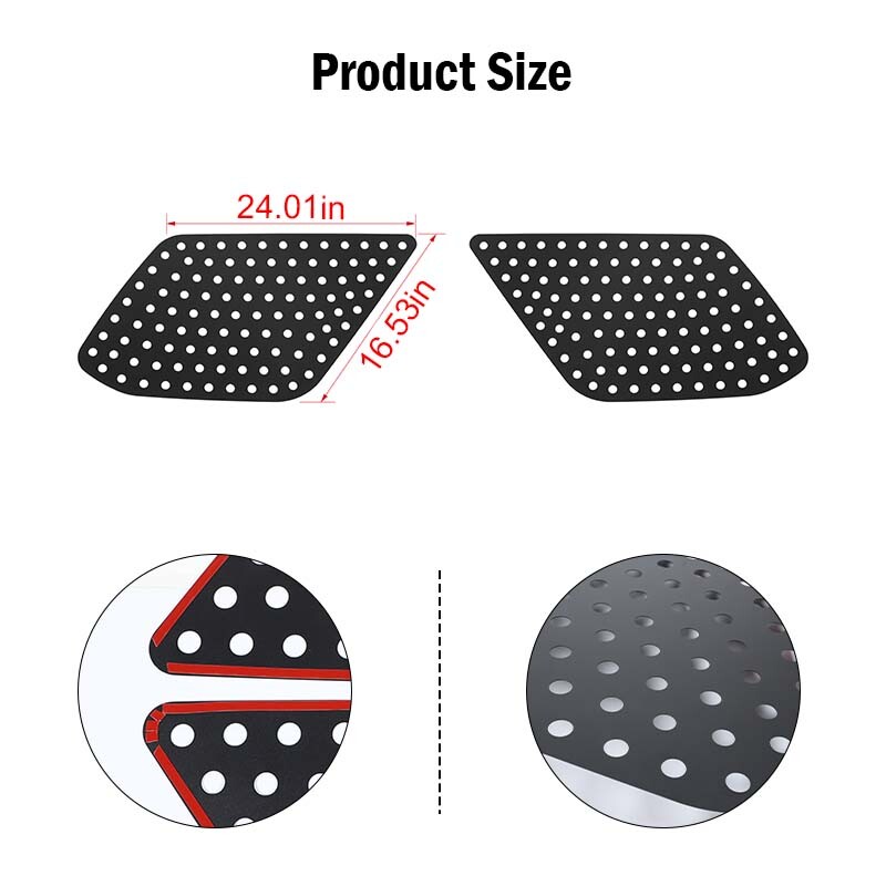 Rear Triangular Window Glass Plate Trim Decor Cover Black for 4Runner 2010+ gallery