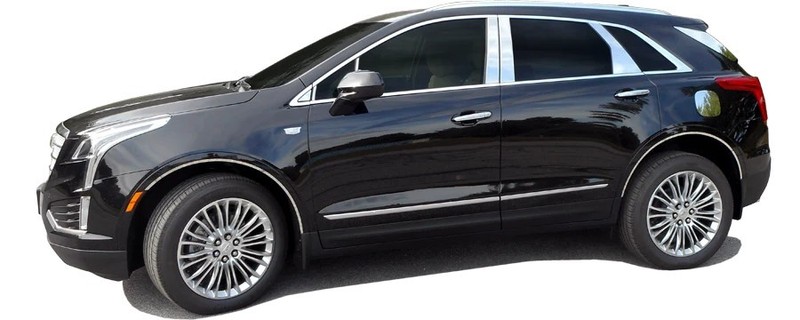 NO DRILL Fender Trim For CADILLAC XT5 2017-2026 Mirror 304 Stainless Steel Set/4