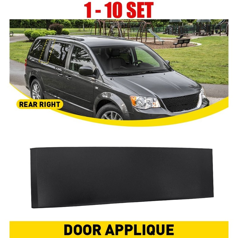 1-10 Rear Door Applique B Pillar Right Black for Chrysler Town&Country 2008-2016