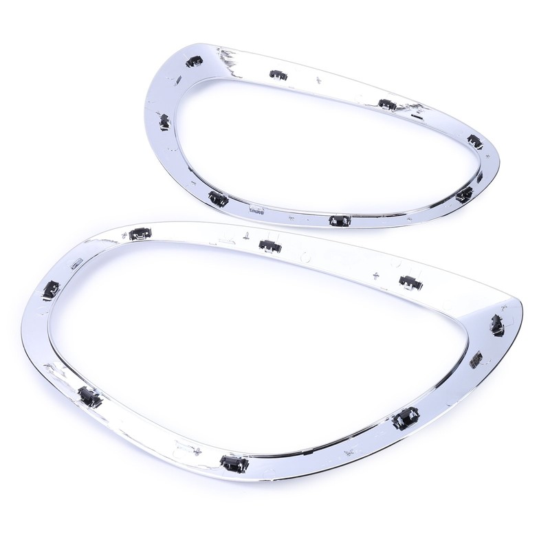 For 2017-2023 Mini Cooper Countryman Chrome Headlight Ring Bezel Cover Trim Pair