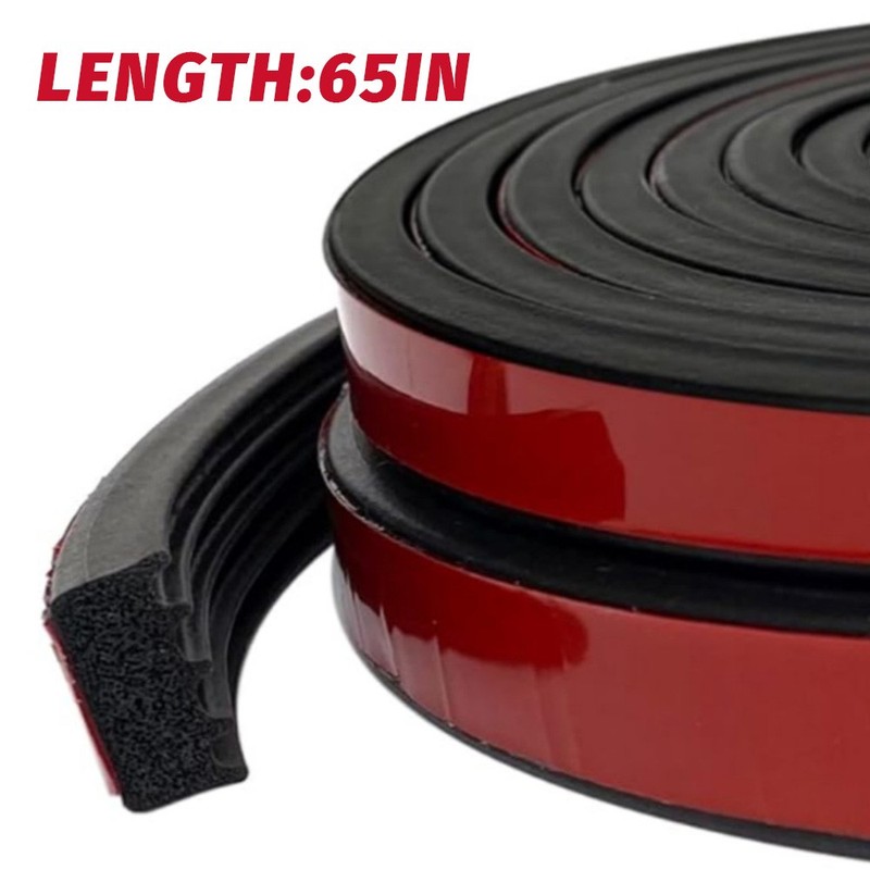 165CM E-Type EPDM Ribbed Foam Rubber Weather Stripping for RV Boat Auto Trucks