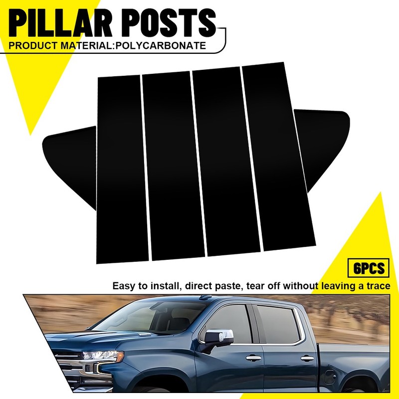 1 Set Window Pillar Post Door Trim For Chevrolet Silverado For GMC Sierra 1500
