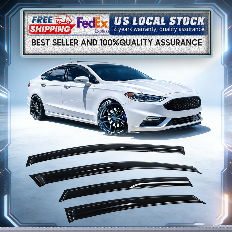 Replacement Mugen Style Window Vent Visor Rain Guards for 2013-2020 Ford Fusion