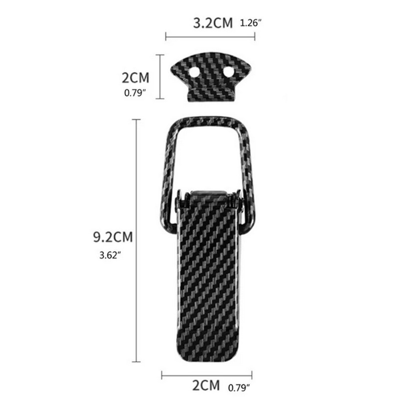 Car Bumper Fixed Lock Security Buckle Hooks Clip Fasteners Decor Carbon Fiber gallery