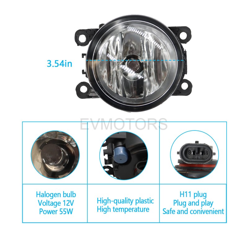 A Pair Fog Light Assembly W/H11 Bulbs LH+RH For 2011-12-13-14-15 Ford Explorer gallery
