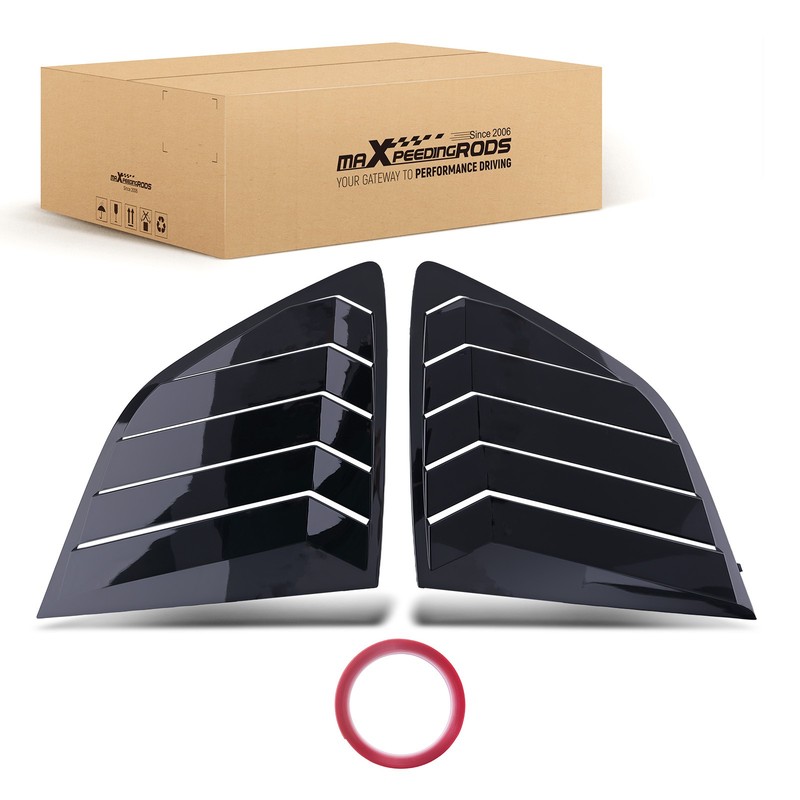 Black Gloss Window Louvers for Honda CR-V 2023-2024 ABS Precise Fitment New