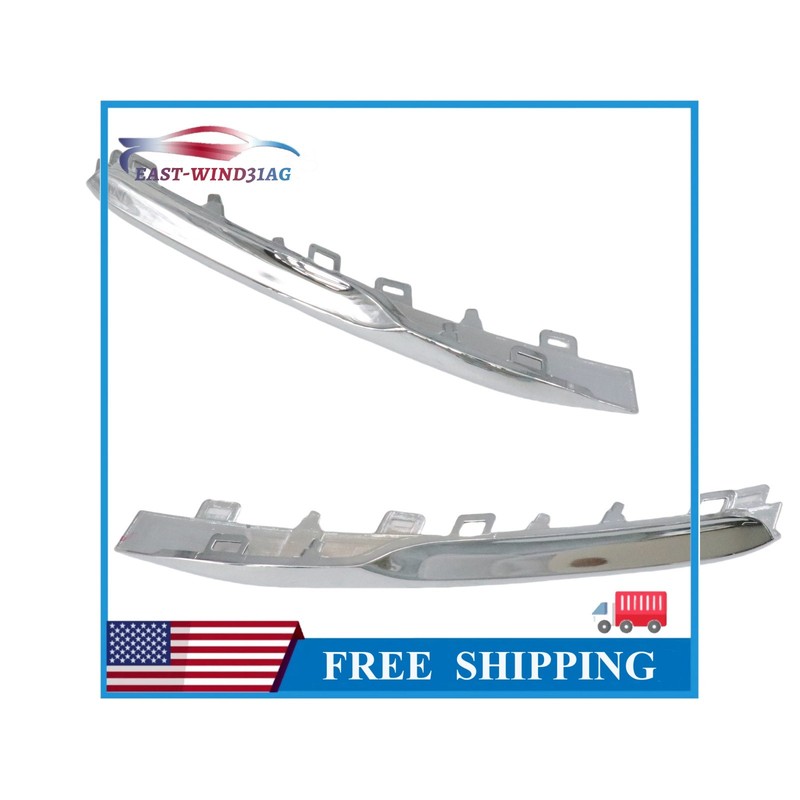 Fits BMW F30 320i 328d 330e 330i 340i Driver & Passenger Front Bumper Trim Set gallery