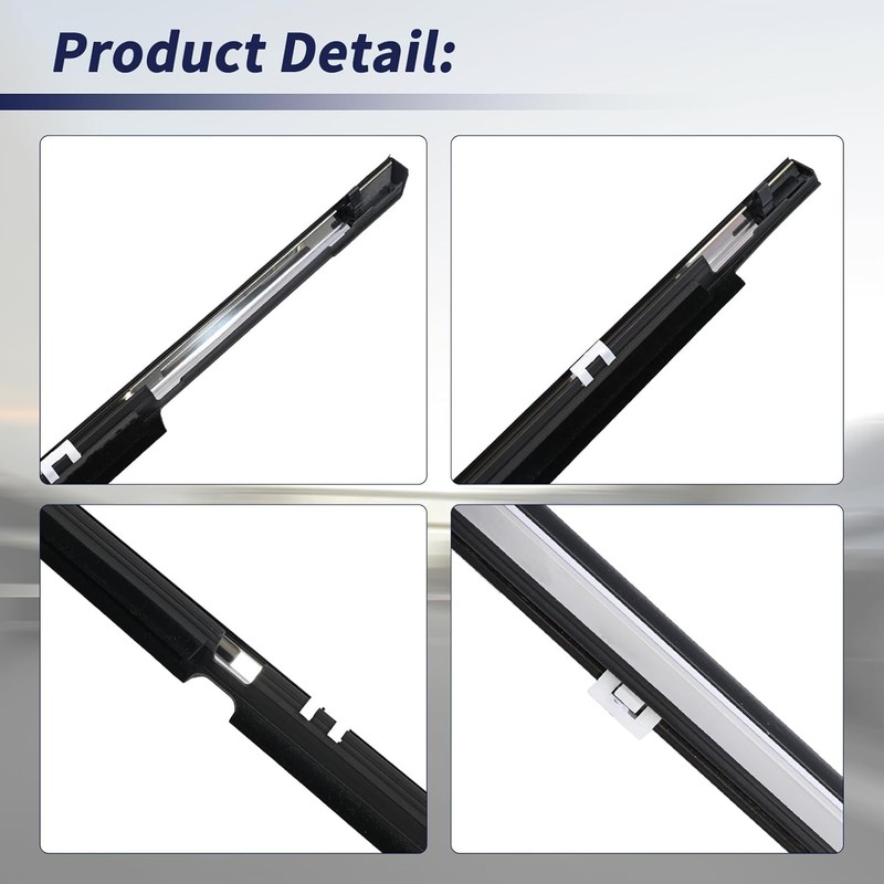 4Pcs Window Molding Trim Weather Strip Seal Strip for Toyota Camry 2002-2006 gallery