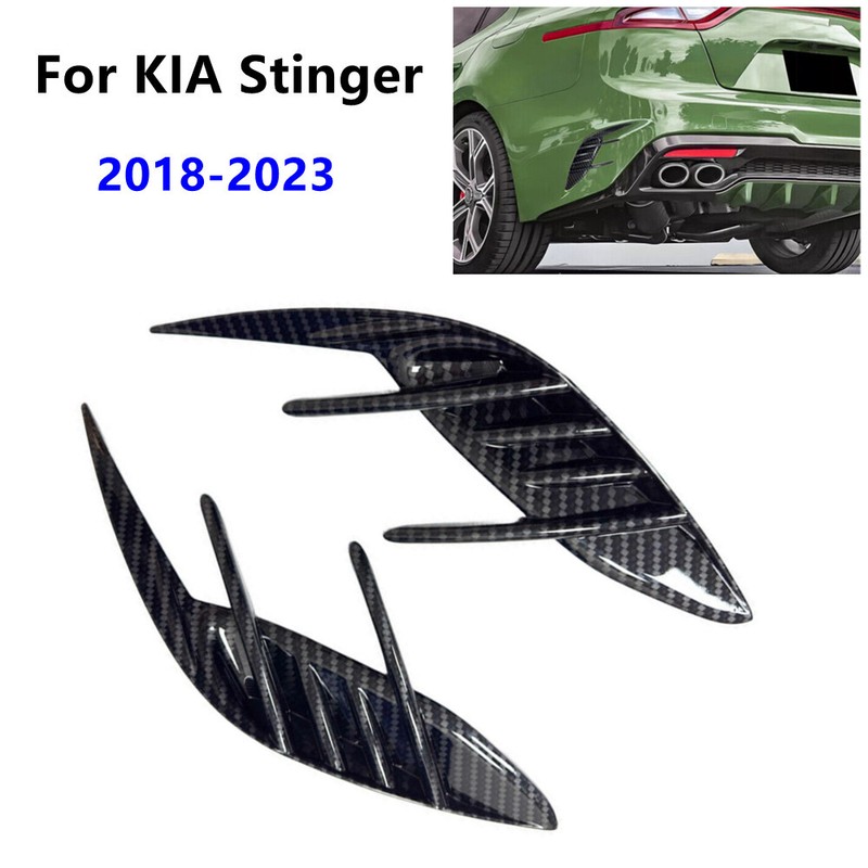 For 2018-2023 Kia Stinger Carbon Look Rear Fender Side Vent Cover Garnish Trim