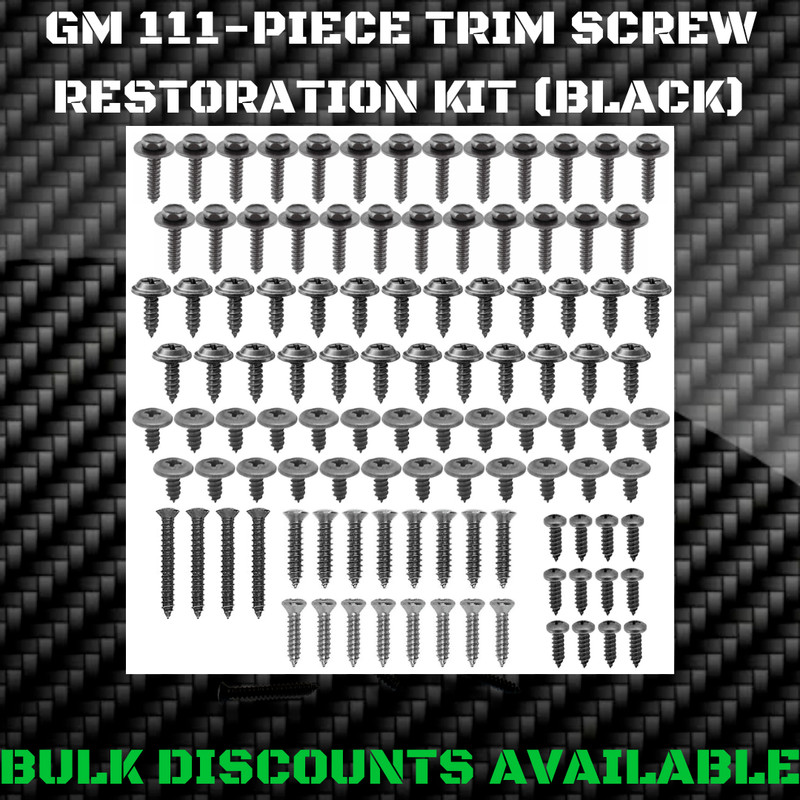 1966-1996 Caprice SS Interior Exterior Engine Bay Trim Body Bolts SCREW KIT GM