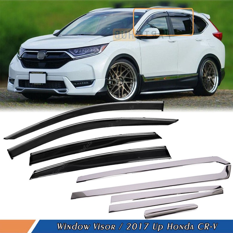 For 2017-2022 Honda CR-V CRV Door Side Body Molding Trim Cover & Window Visor